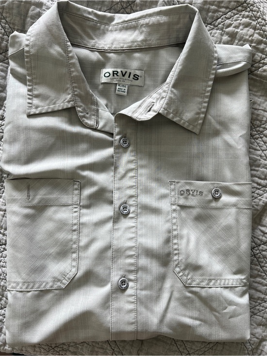 Orvis Other - Orvis Men's Short Sleeve Tech Shirt gray plaid UPF 30 Sunglasses cleaner XL